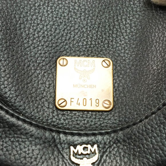 Auth Mcm Back Pack Bag Black Leather #27007M12 main image 10